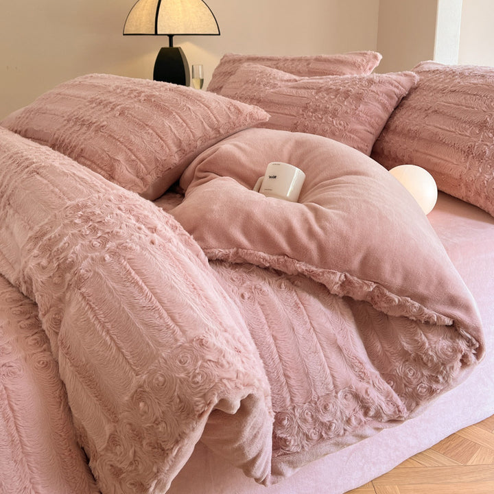 Milchfaser-Fleece Bettwäsche-Set, extra warm