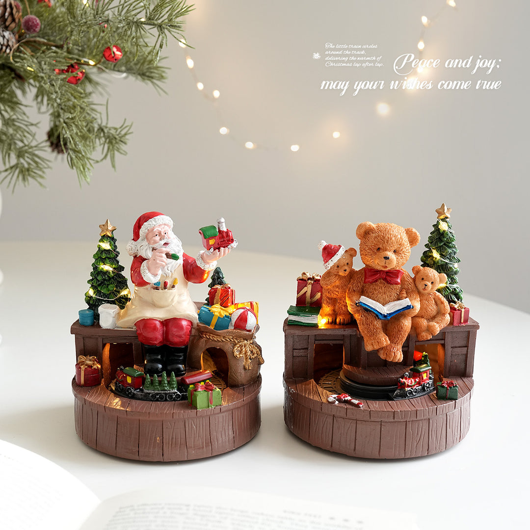 Dekorative Weihnachts-Spieluhr mit Beleuchtung