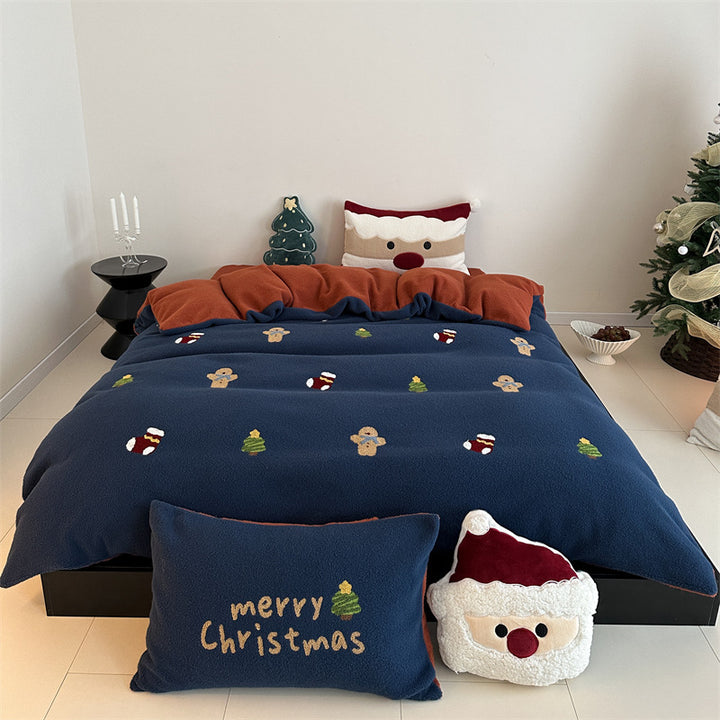 Milchfaser-Fleece Bettwäsche-Set mit Sternenmuster