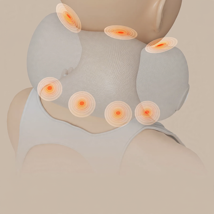 U-förmiges Nackenmassagekissen mit 8-Punkt-Vibration