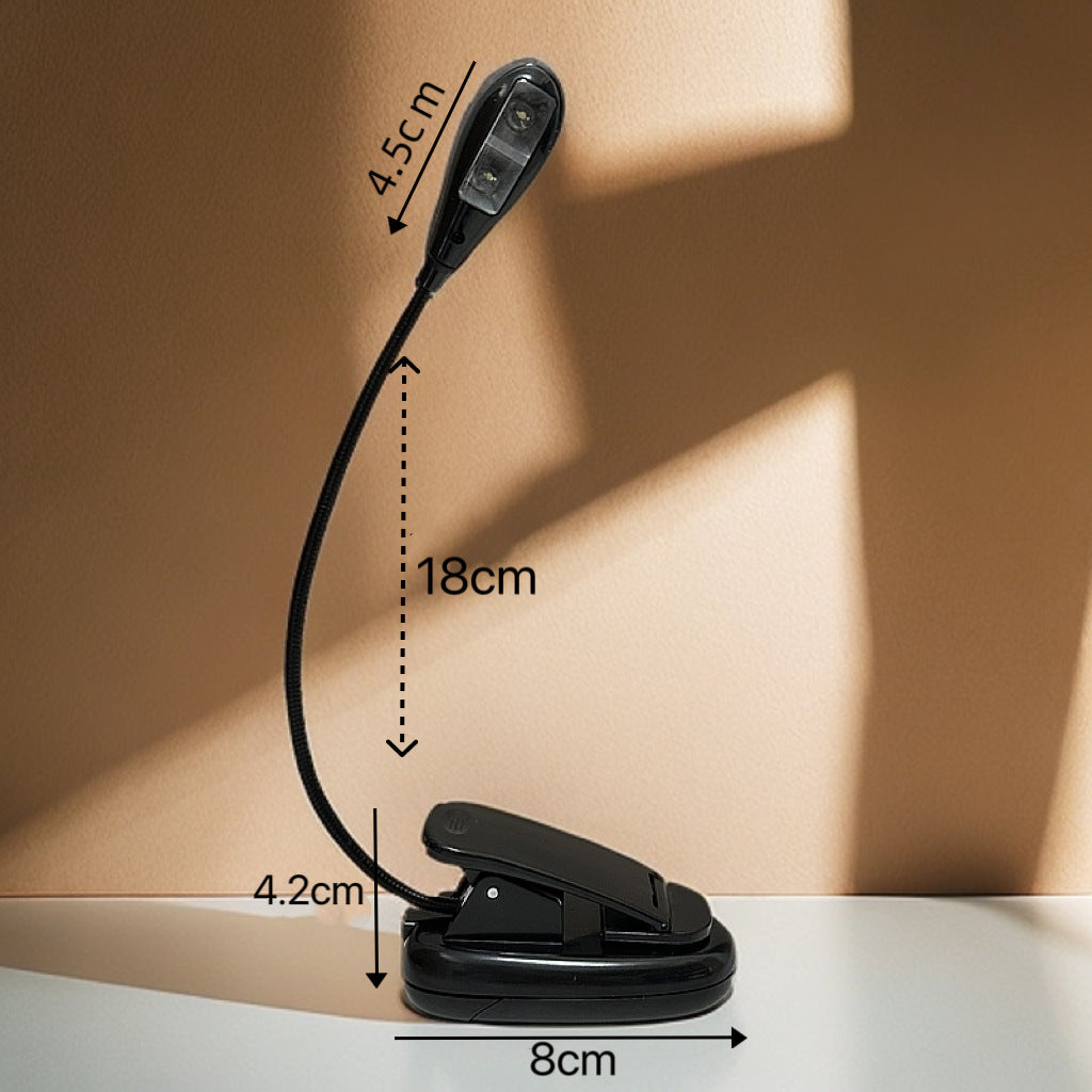 LED-Notenständerleuchte mit Doppelarm für Musiker