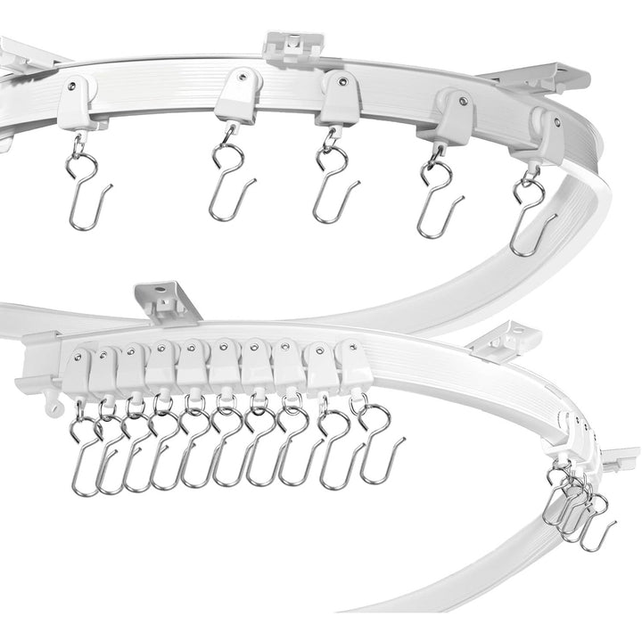 Biegbare Gardinenschiene, 5 m, PVC, weiß