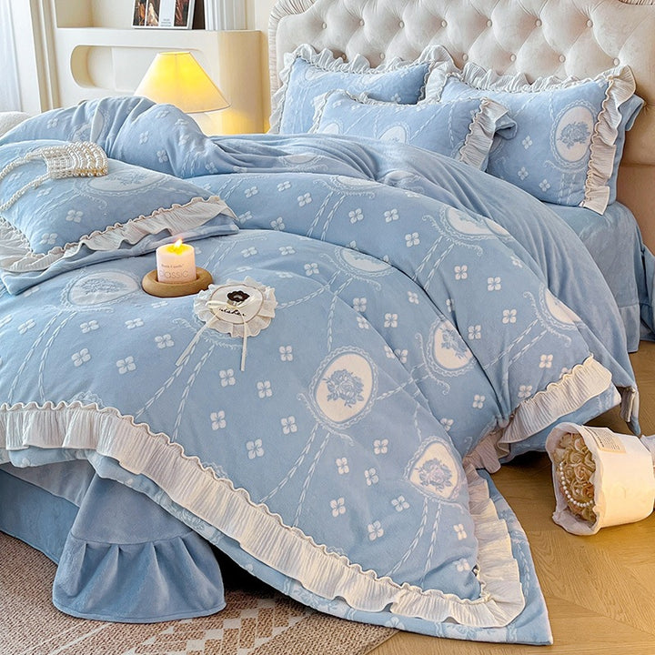 Milchfaser-Bettwäsche-Set, 4-teilig, für den Winter