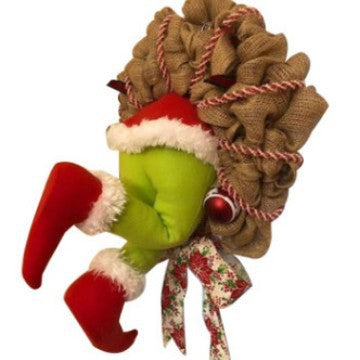 Weihnachtskranz mit Plüschfigur