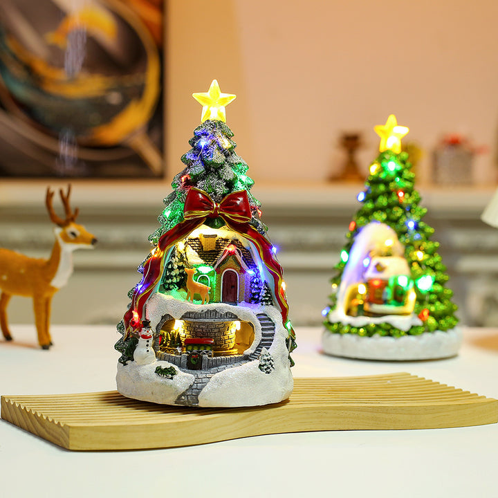 Beleuchtete Weihnachts-Spieluhr mit Musik