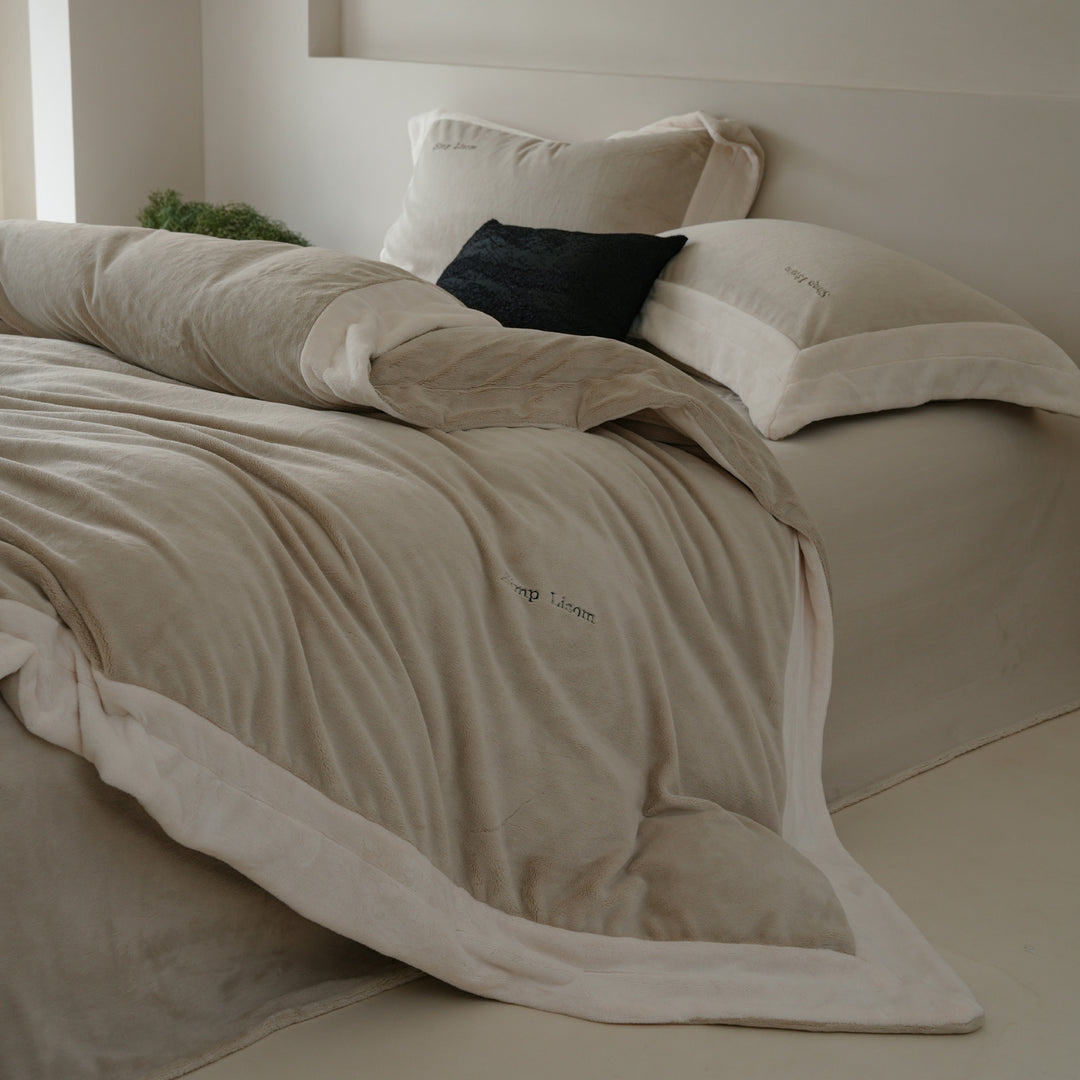 Milchfaser-Fleece Bettwäsche-Set, extra warm