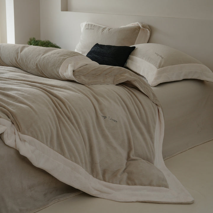 Milchfaser-Fleece Bettwäsche-Set, extra warm