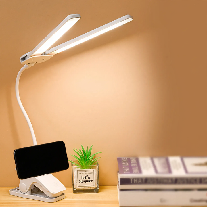 LED-Klemmlampe für Schreibtisch und Bett