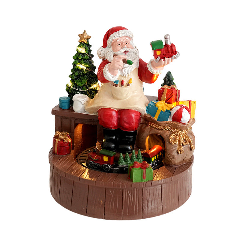 Dekorative Weihnachts-Spieluhr mit Beleuchtung
