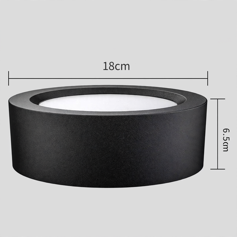 LED-Aufbauleuchte, rund, ohne Bohren