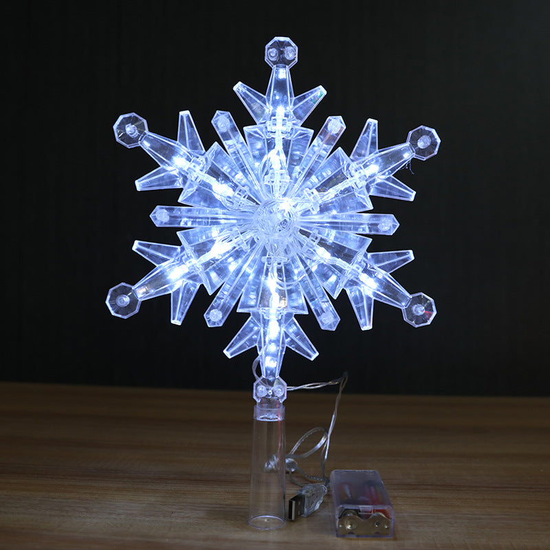 LED-Weihnachtsbaumspitze, Stern-Design, 20 cm