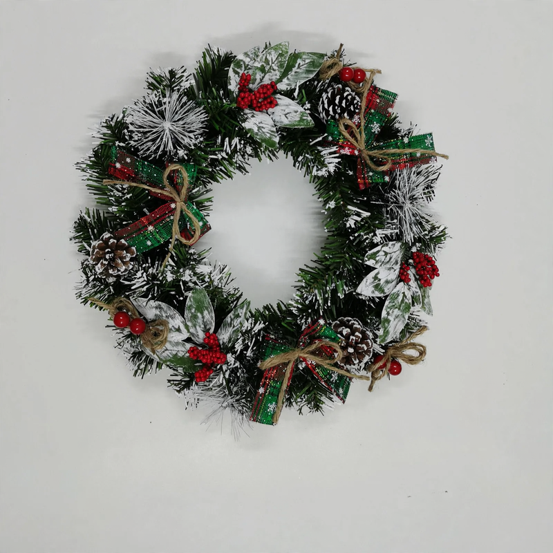 Weihnachtskranz aus PVC, handgefertigt