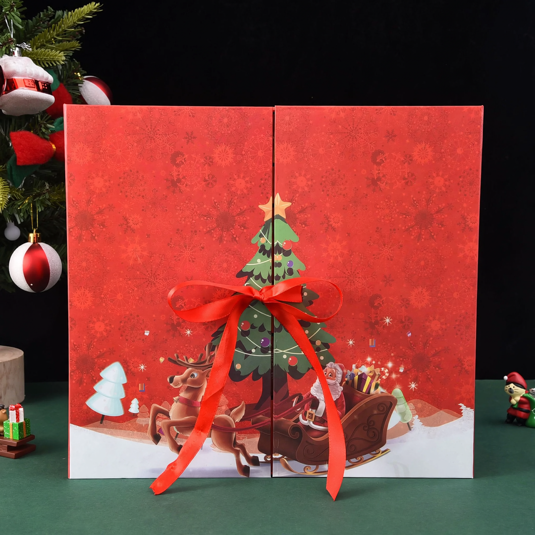Weihnachts-Adventskalender Box, 33x30x8 cm