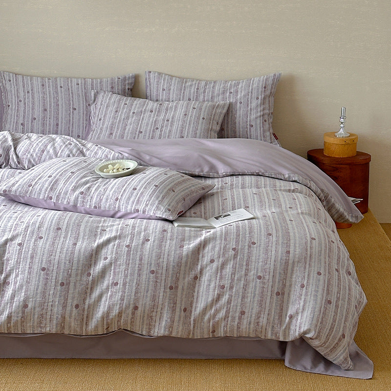 Luxuriöses Baumwoll-Bettwäsche-Set, Jacquard-Webung