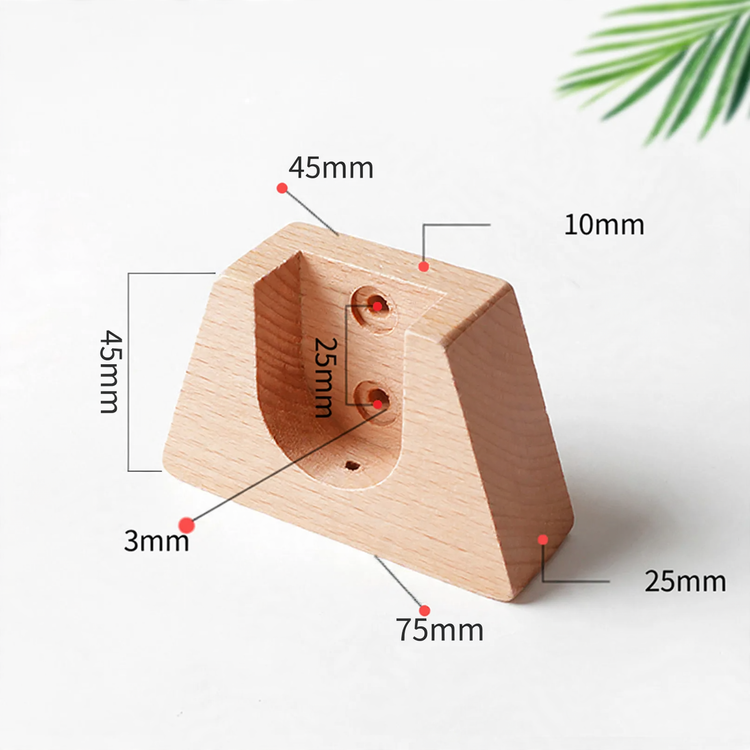 Gardinenstange aus Buche, 29 mm