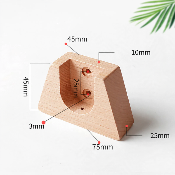 Gardinenstange aus Buche, 29 mm