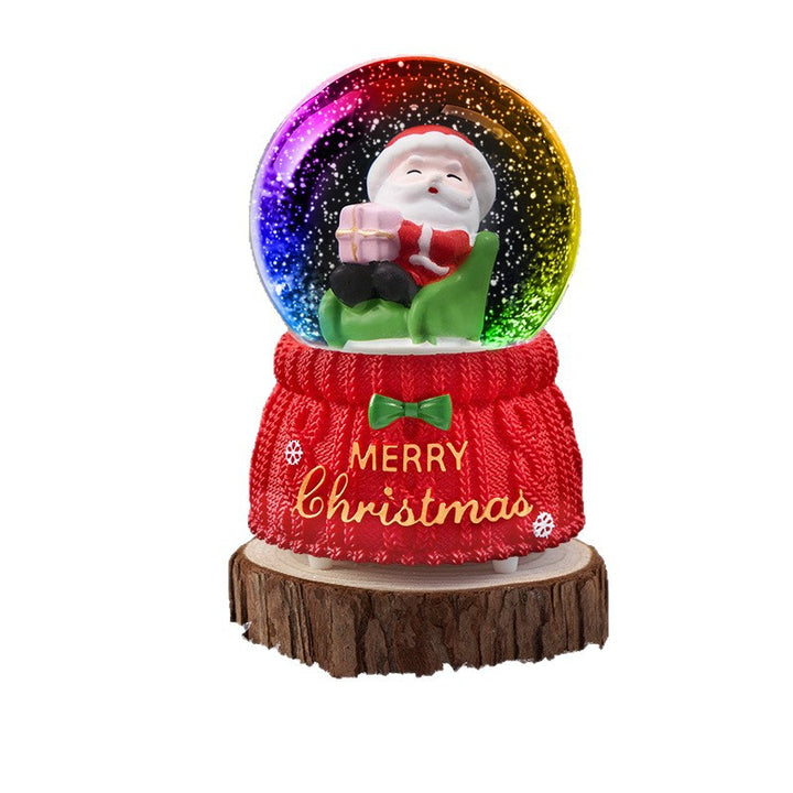 Weihnachtliche Spieluhr mit Schneekugel-Effekt