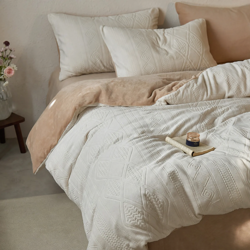 Fleece-Bettwäsche-Set, 4-teilig, Winter