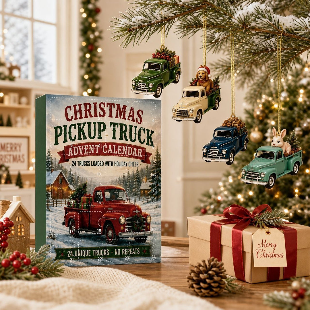 Retro-Weihnachts-Pickup-Adventskalender aus Acryl
