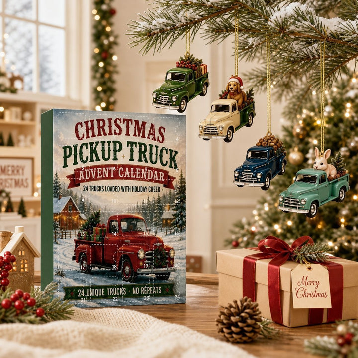 Retro-Weihnachts-Pickup-Adventskalender aus Acryl