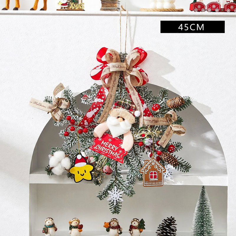 Weihnachtskranz mit Natur-Elementen, europäischer Stil