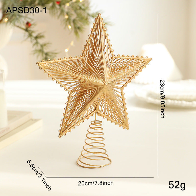 Weihnachtsbaum-Spitzenstern, strahlenförmiges Design
