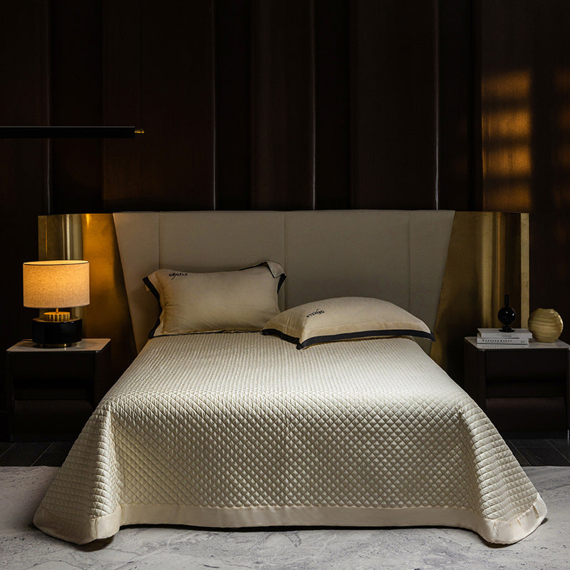 Lyocell-Bettwäsche-Set, 4-teilig, Bettüberwurf, elegant