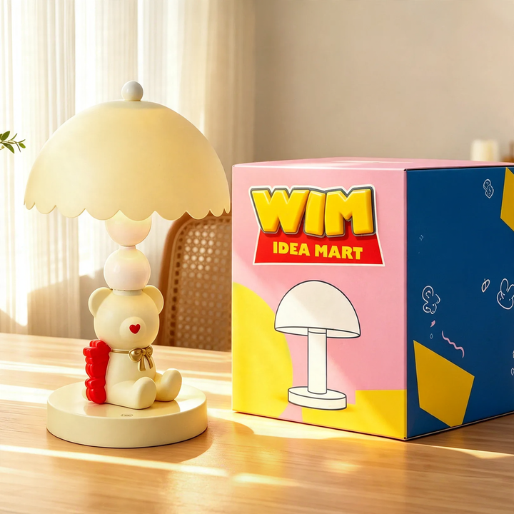 Schleife Teddybär Tischlampe für Kinderzimmer