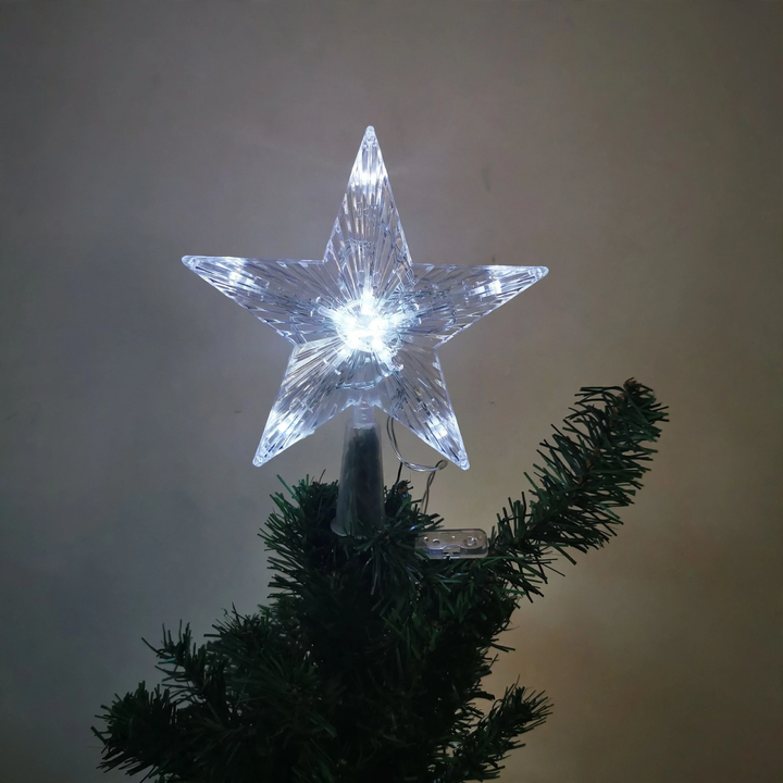 LED-Weihnachtsbaum-Sternaufsatz mit Beleuchtung