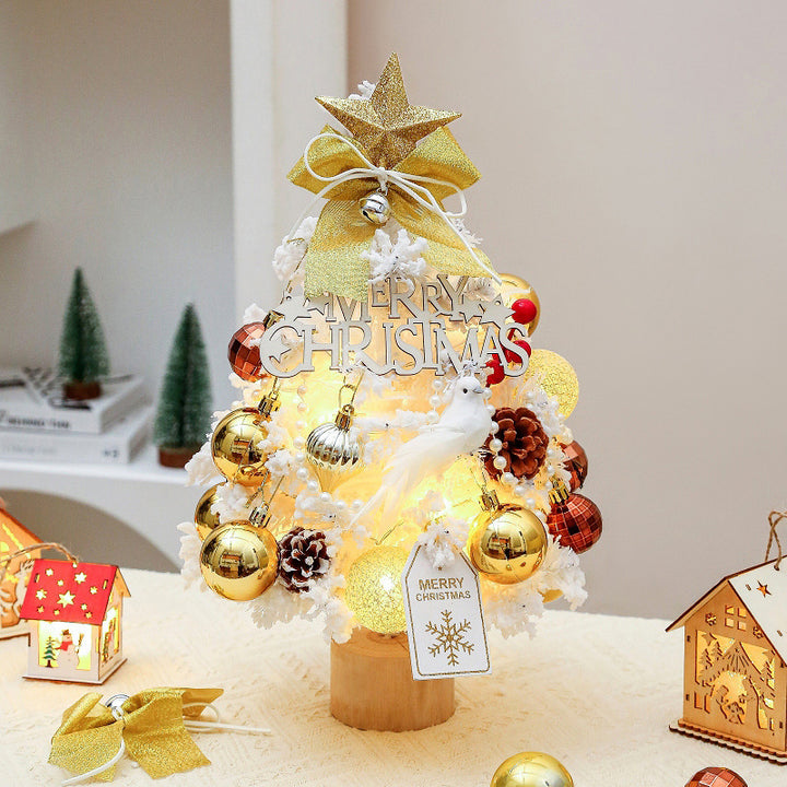 Mini-Weihnachtsbaum mit Beflockung für den Tisch