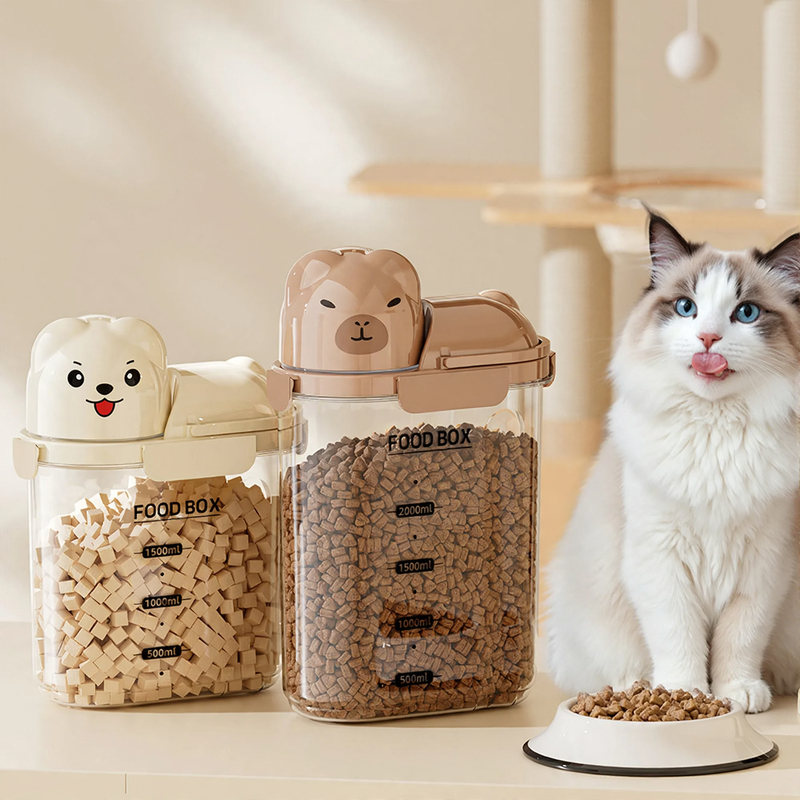 Vorratsdose für Tierfutter und Lebensmittel, 1–2 L