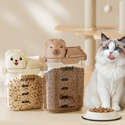 Vorratsdose für Tierfutter und Lebensmittel, 1–2 L