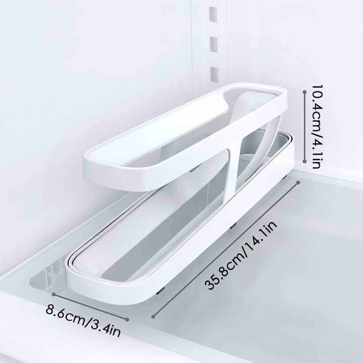 Automatische Scroll-Ei-Regalhalter-Aufbewahrungsbox | Karnz