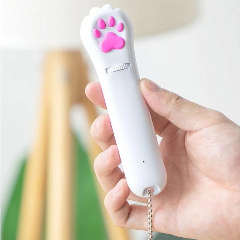 PurrPlay USB-wiederaufladbares Katzenlaser-Spielzeug – Interaktives LED-Licht mit 4 Kartuschen