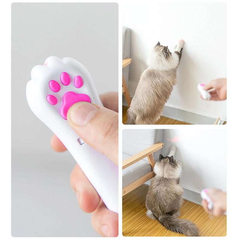 PurrPlay USB wiederaufladbares Katzenlaser-Spielzeug – Interaktive LED-Leuchte mit 4 Mustern | Karnz