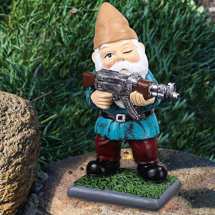 Militärischer Garten Zwerg mit Camouflage Uniform | Karnz