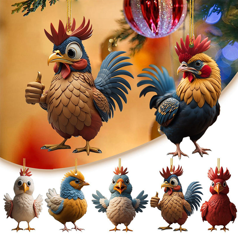 Cartoon-Hahn Dekorative Ornamente | Karnz