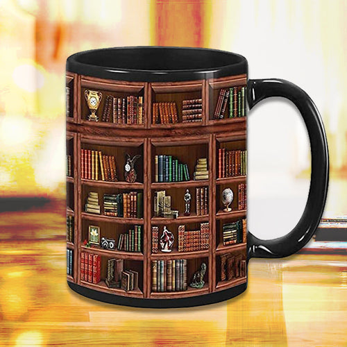 Bücherregal Keramiktasse - Geschenk für Katzenbuchliebhaber | Karnz
