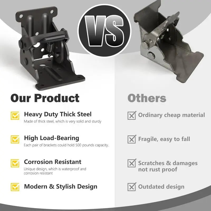Klappbarer Tischbeinhalter aus Stahl