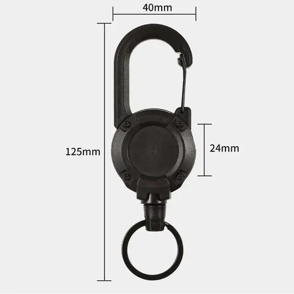 Taktischer Schlüsselanhänger mit zurückziehbarem Kabel