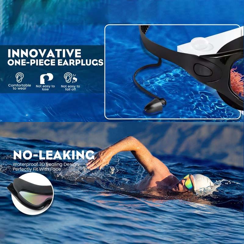 Weitwinkel-Schwimmbrille mit Antibeschlag-Effekt