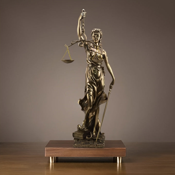 Standbild von Godin von der Gerechtigkeit – Eine elegante dekorative Skulptur von Justitia