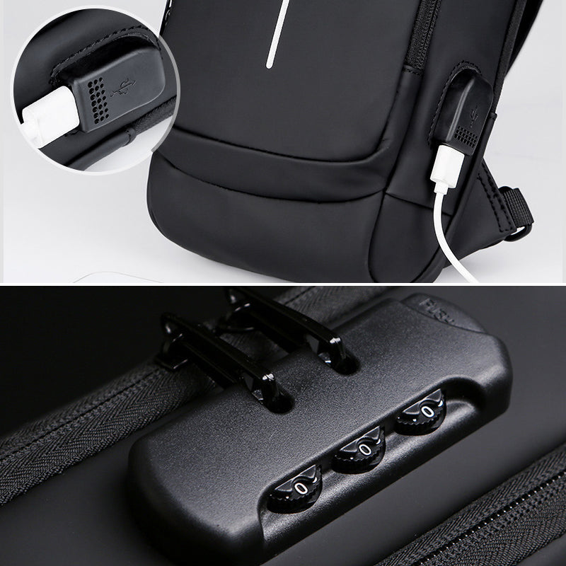 USB-Lade-Sport-Umhängetasche mit Diebstahlschutz