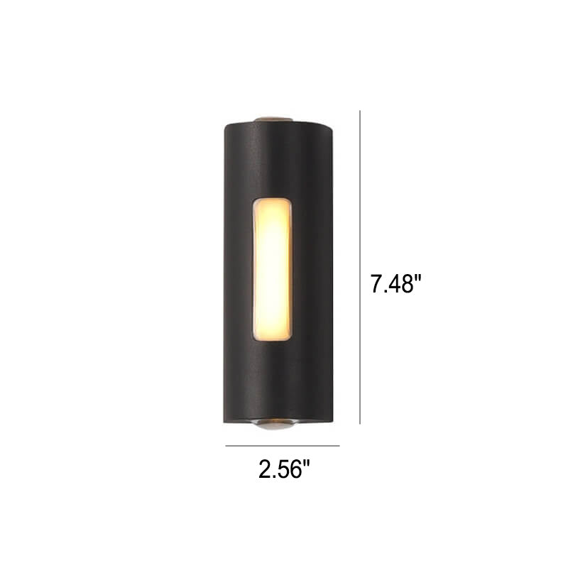Moderner minimalistischer zylindrischer Design-LED-Außen-Wandleuchte Deko-Lampe | Karnz