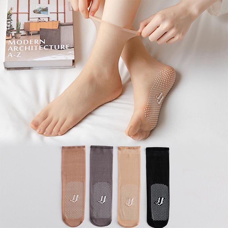 Unsichtbare, rutschfeste Kristallseide Socken | Karnz