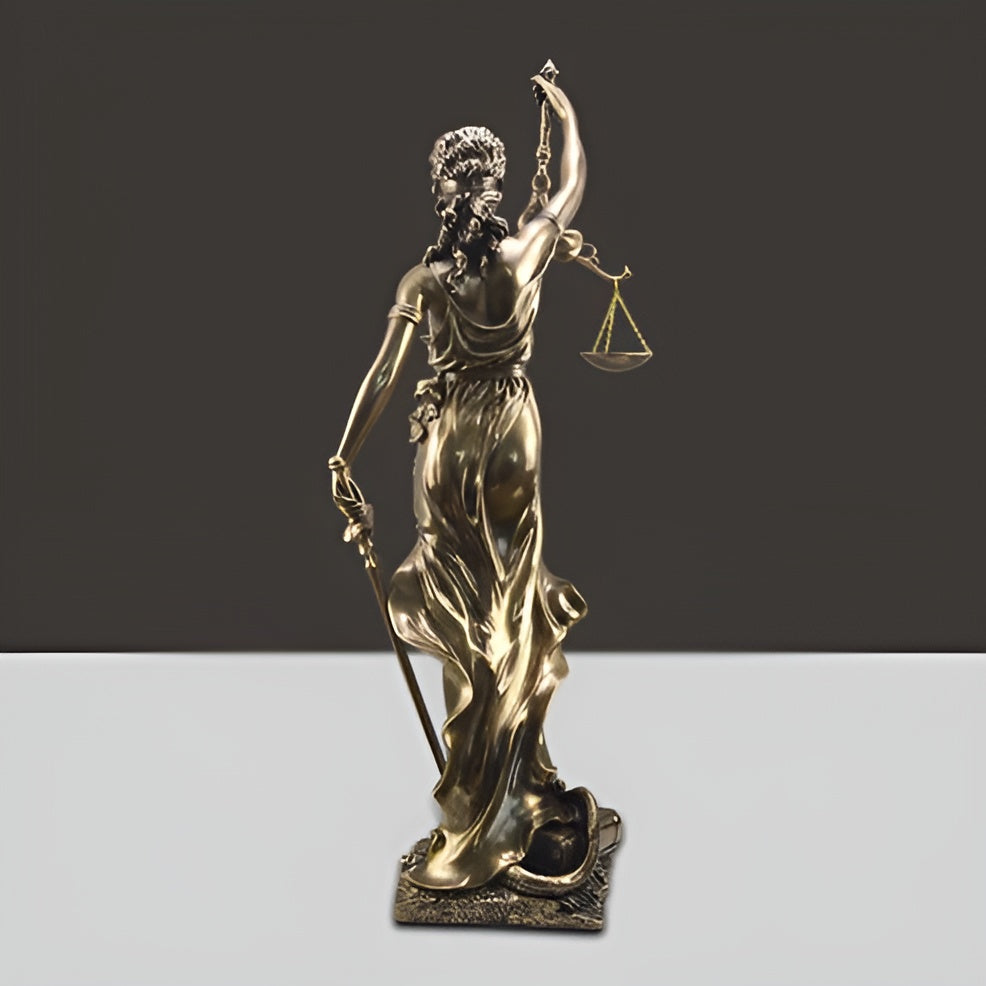 Standbild von Godin von der Gerechtigkeit – Eine elegante dekorative Skulptur von Justitia