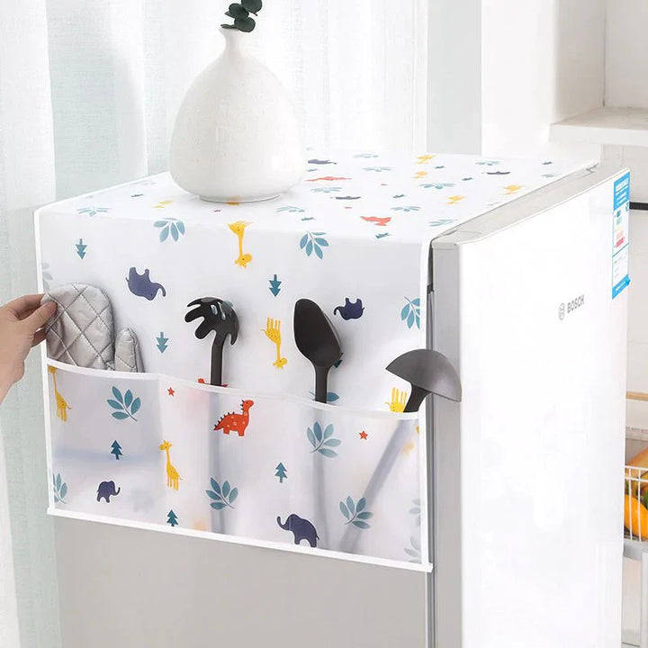 Kühlschrankabdeckung mit Taschen Karnz