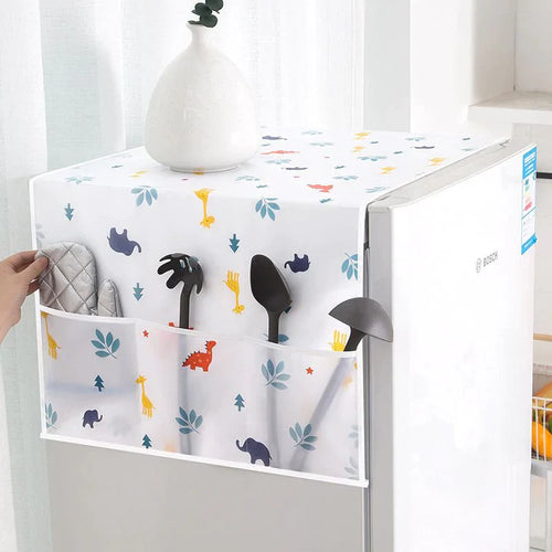 Kühlschrankabdeckung mit Taschen Karnz
