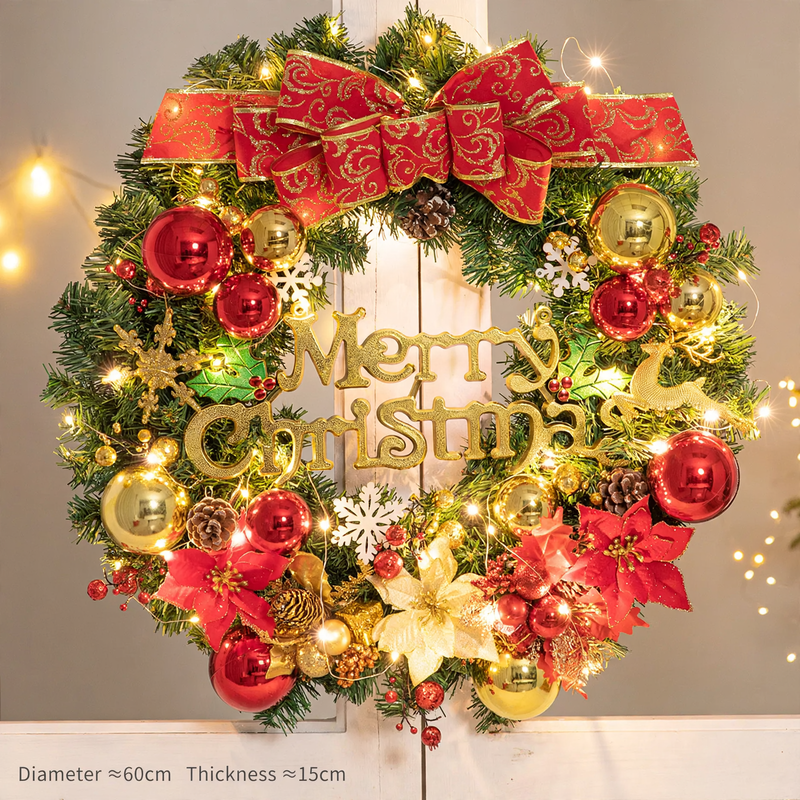 Weihnachtskranz aus PVC, handgefertigt