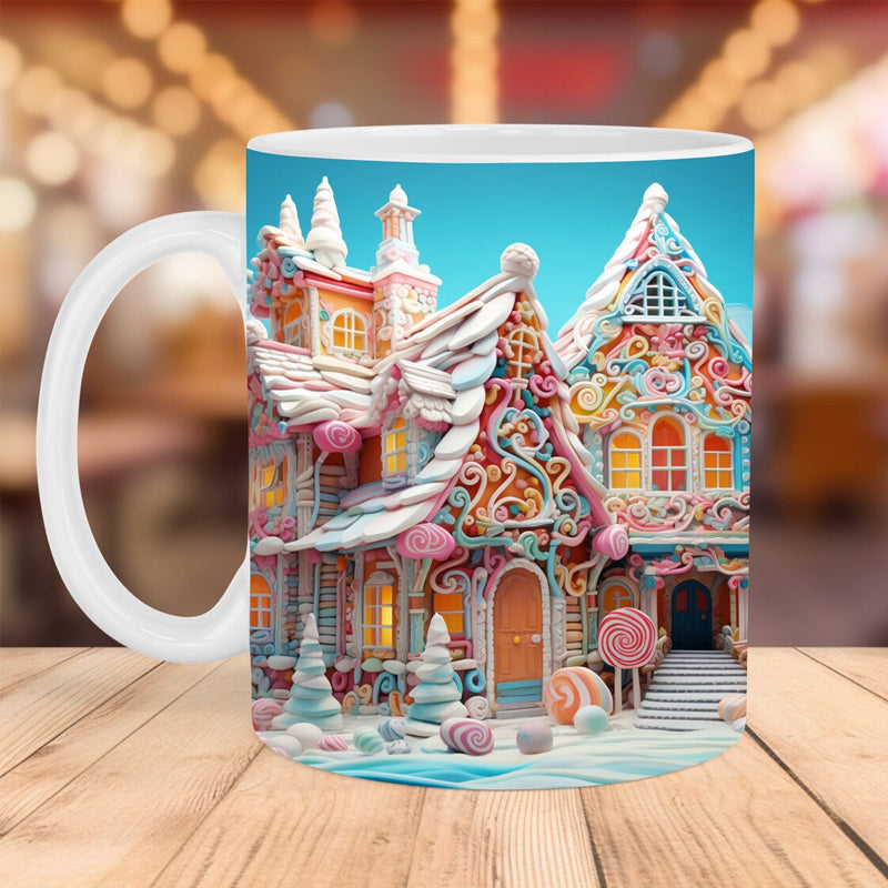 3D Weihnachts-Gingerman Keramik Kaffeetasse | Karnz